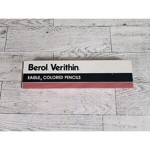 12 Berol Verithin Non Photo Blue 761 1/2 Eagle Colored Pencils Vintage w/ Box